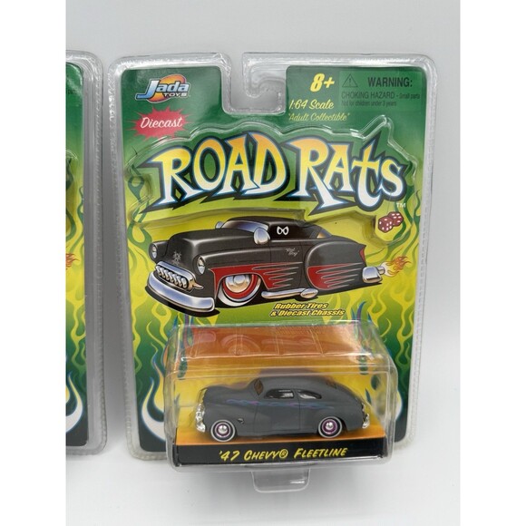 Jada Road Rats 1:64 Chevy Set of 5 NIP 2002 Diecast Rubber Tires Rare - Picture 6 of 8